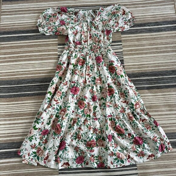 Anthropologie Dresses & Skirts - Anthropologie Women's The Somerset Maxi Dress Puff-Sleeve Floral Multicolor Sz M